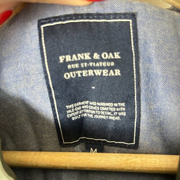 Frank & Oak Khaki Front Pockets Trench Size M - Picture 5 of 5